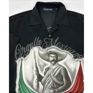 Renegade Orgullo‎ Mexicano Black Shirt Medium Zapata Graphic Mexican Flag